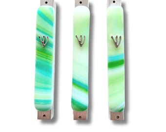 Fused glass mezuzah case - Jewish wedding/engagement gift - mezuzah cover for Jewish home - Judaica - made in Israel - Jewish home decor