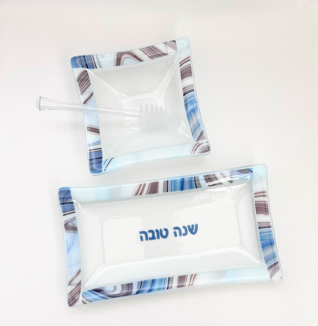 Rosh Hashanah Apple and Honey Dish Set Jewish New Year Gift Etsy