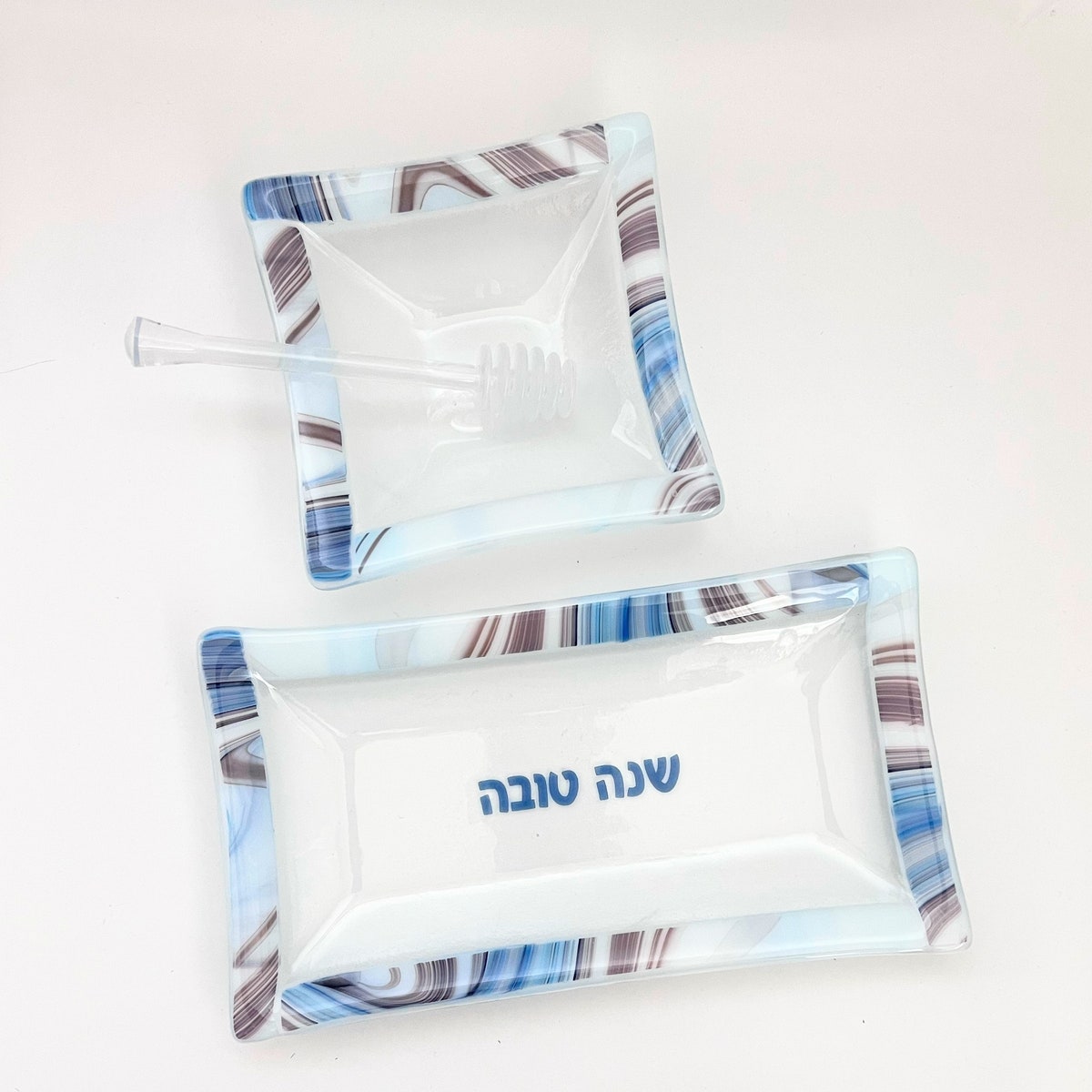 Rosh Hashanah Apple and Honey Dish Set Jewish New Year Gift Modern Judaica Made in Israel Festive Holiday Decor - Etsy