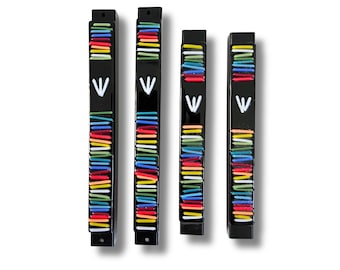 Rainbow glass mezuzah case - Jewish wedding/engagement gift - mezuzah cover for Jewish home - Judaica - made in Israel - Jewish home decor