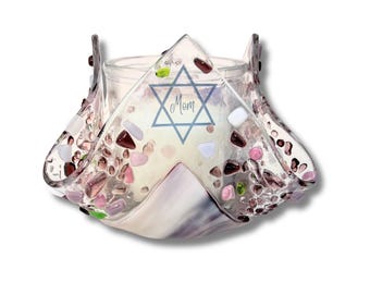 Memorial candle holder for mom - Jewish sympathy gift - Yizkor memorial candle holder for Mom - memorial gift for Jewish mourner - Yahrzeit