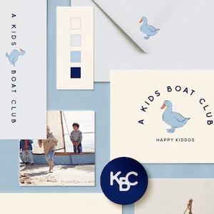 Semi Custom Branding Kit, Baby, kids and Children Logo Branding, Cute Colourful & Fun Brand Identity, Illustration Graphic Premade Logo Kit