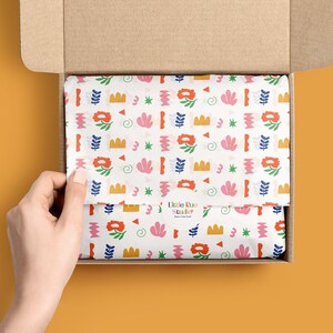 Tissue Wrap Pattern Custom Digital Pattern Tissue Paper Wrap Personalized Packaging ...