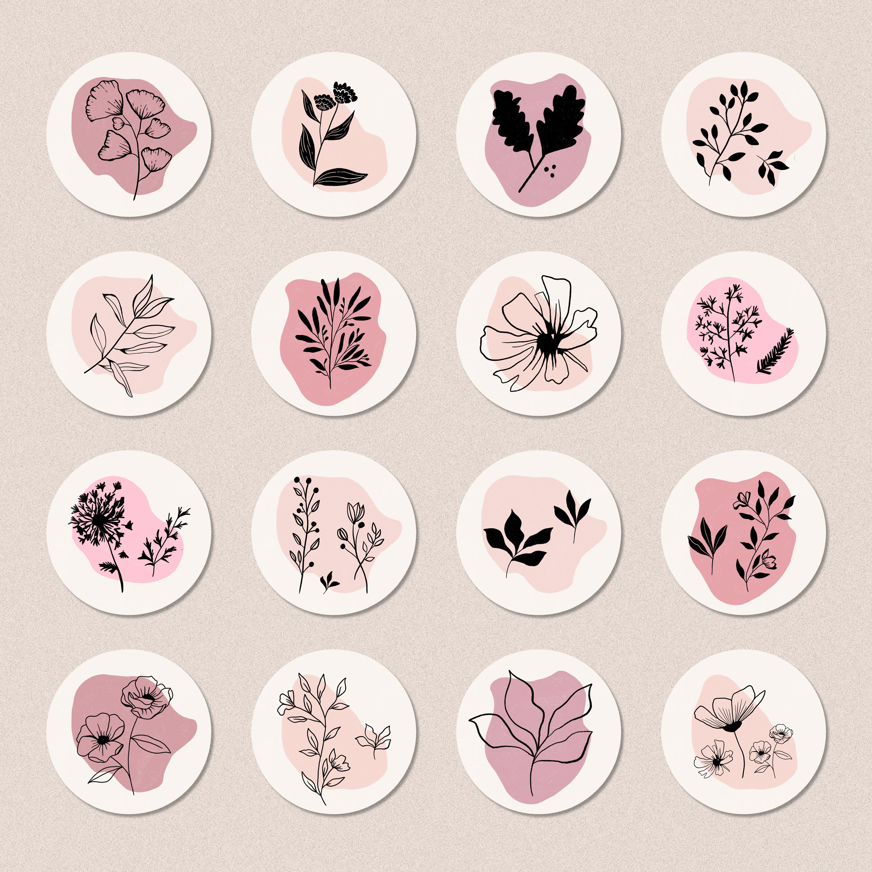 Blush Botanicals Wildflowers Instagram Highlight Covers | Etsy