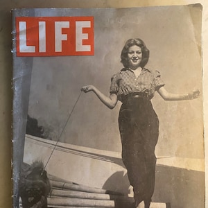 Life Magazine with Lana Turner Cover -- 1940s Life Magazine -- Vintage Magazine -- Gift for History Lover -- Gift for Lana Turner Fan