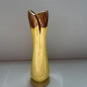 Vintage Yellow Art Pottery Vase---MCM Yellow Bud Vase---Midcentury Modern Ceramic Vase---Possible Ohio Pottery---Gift for Pottery Collector