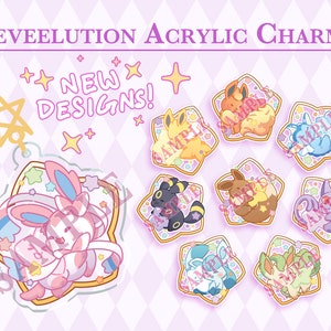 2-inch Eeveelution Acrylic Charm Keychain