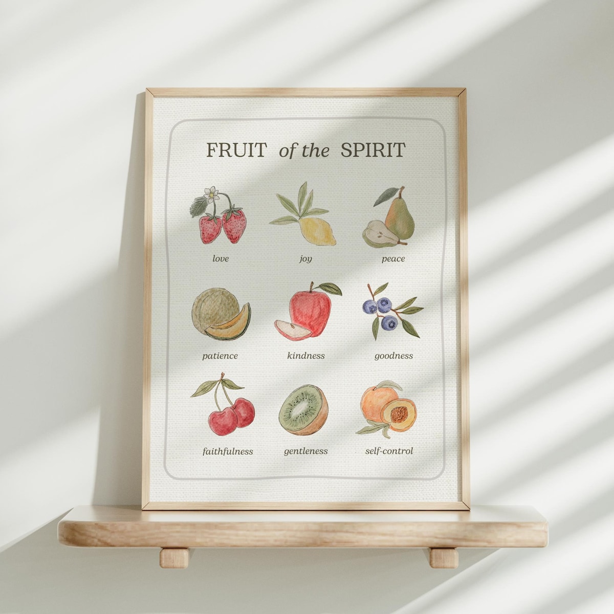 Fruit of the Spirit Print: Watercolor Bible Verse Art - Etsy