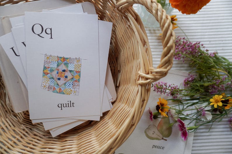 Watercolor Alphabet Flashcards: Nature-Inspired ABC Cards image 3