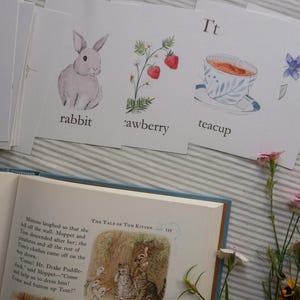 Watercolor Alphabet Flashcards: Nature-Inspired ABC Cards image 4