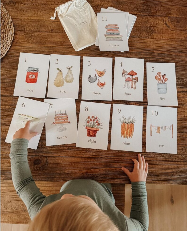 Tarjetas de acuarela con números del 1 al 20: Tarjetas educativas, imprimibles para la educación en casa imagen 4