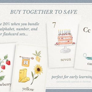 Watercolor Alphabet Flashcards: Nature-Inspired ABC Cards image 10