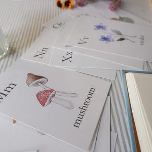 Watercolor Alphabet Flashcards: Nature-Inspired ABC Cards image 2