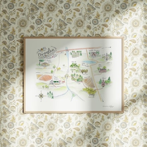 Carte d'Avonlea (Anne la maison aux pignons verts) - impression aquarelle - 11 x 14