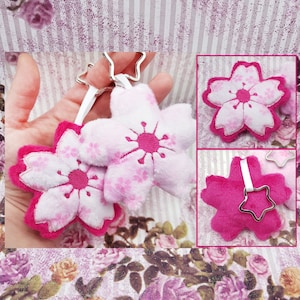 Sakura/Cherry Blossom Plush Keychain
