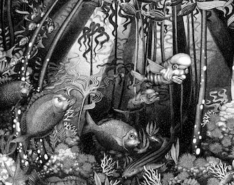 Kelp Forest - Original Drawing