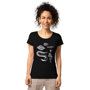 Ålens livscykel: Enkel ekologisk t-shirt för kvinnor