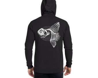 Mola mola skeleton: Unisex zip hoodie