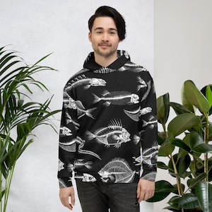 Fish family skeletons: Unisex Hoodie