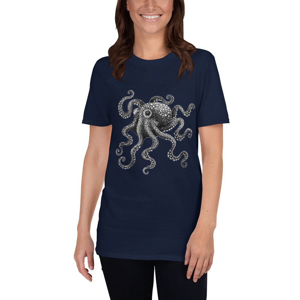 run and fly octopus shirt