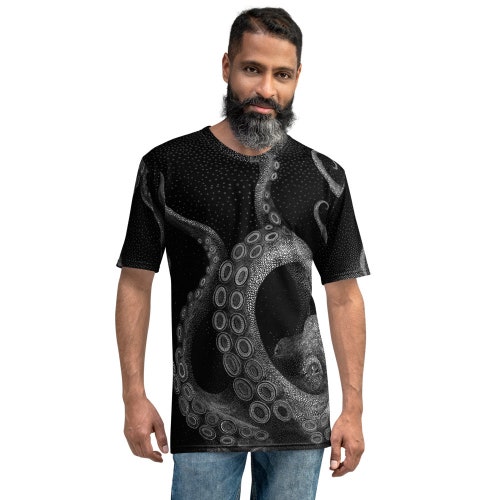 men's shirt with octopus print