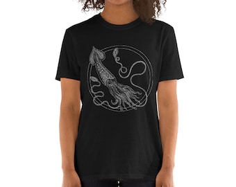 Inktvis: Unisex T-shirt met korte mouwen
