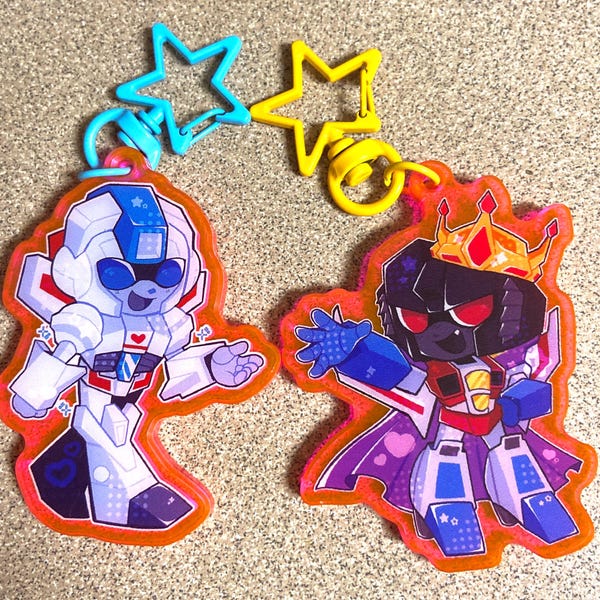 Starscream and Jetfire Keychains