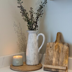 Round Mango Wood Decorative Tray | Natural Wooden Centrepiece | Rustic Candle Display Stand | Coffee Table & Home Decor Autumn image 13
