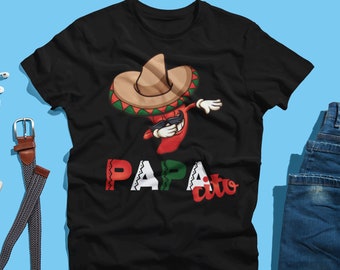 Papacito T-Shirt: Lustiges mexikanisches Papa Geschenk