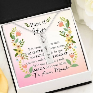 Para ti Hija Regalo para Hija Collar Personalizado para Hija con Piedra Birthstone Name Necklace Regalo de Cumpleaños Personalizado