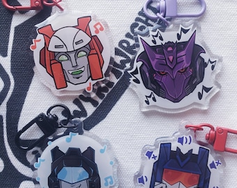 TRANSFORMERS Charms- Blaster, Jazz, Soundwave, Tarn, Ravage, Energon (AVAILABLE NOW)