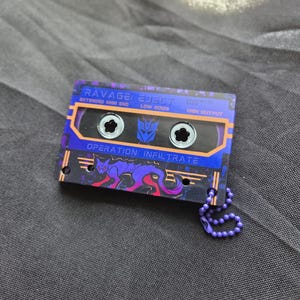 Transformers Cassette Charms- Ravage and Steeljaw, Rosanna image 5