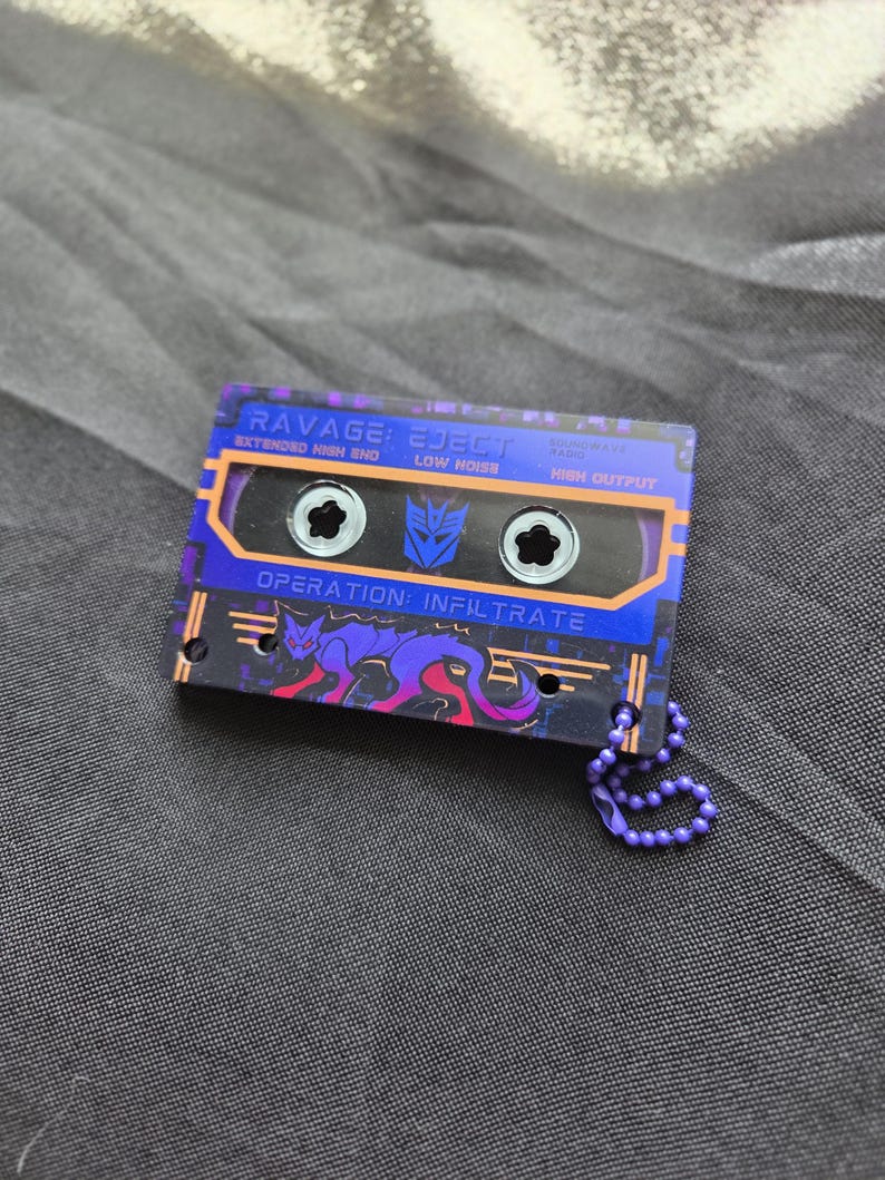 Transformers Cassette Charms- Ravage and Steeljaw, Rosanna image 5