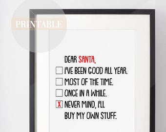 Dear Santa Quote | Etsy
