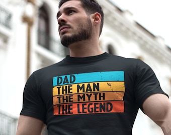 Gepersonaliseerde papa-shirt: de man, de mythe, de legende