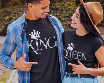 King and Queen Crown Love | Love Couple | Matching Shirts| Boyfriend Gift | Girlfriend Gift | Valentine Gift For Him | Birthday Gift For Him