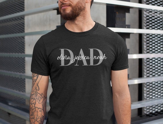Custom Dad Shirt With Kids Names Custom Dad Shirt 
