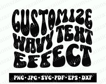 Custom Wavy Text SVG: Retro Font, In My Era (Digital Download)