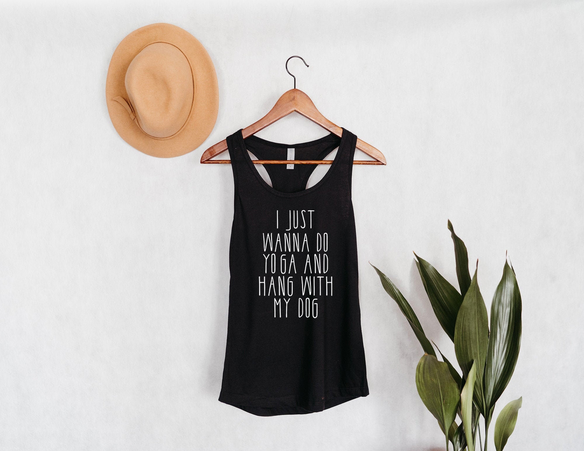 I Just Wanna Do Yoga and Hang With My Dog Yoga Tank Top Dog Lovers