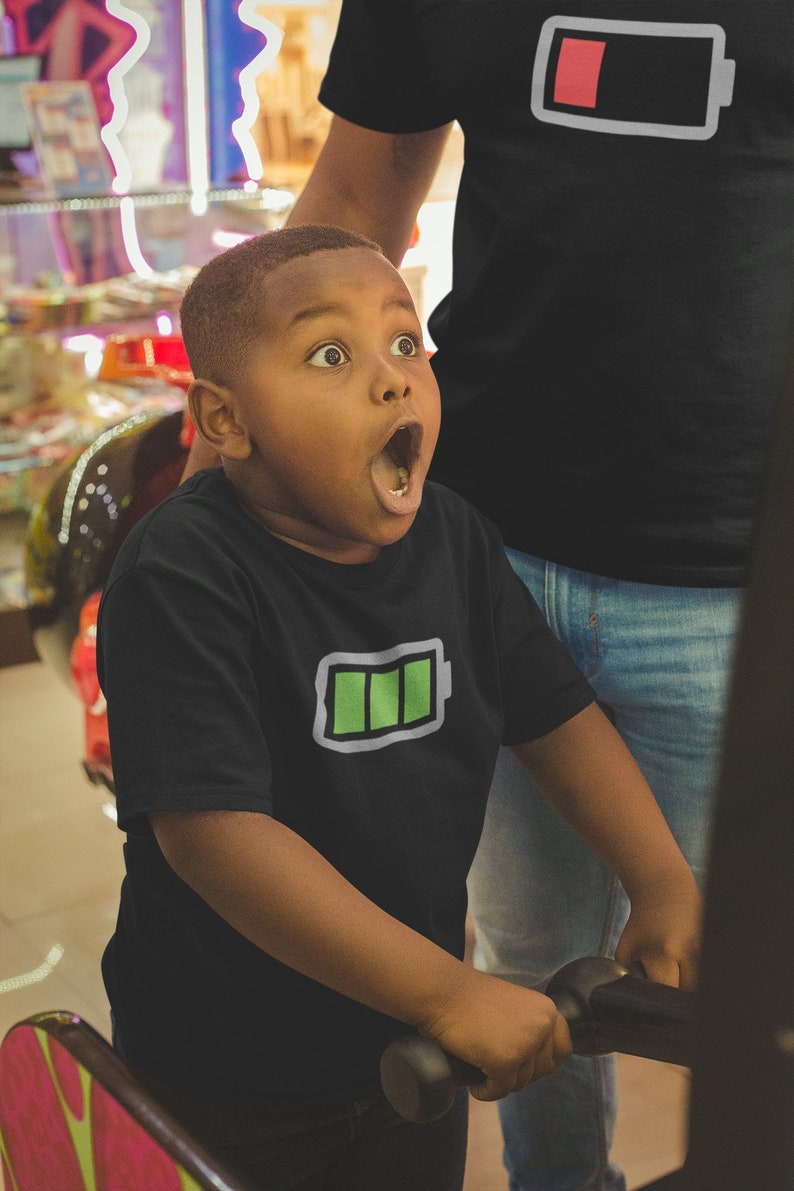 Low Battery Fully Charged Daddy and Me Shirts Dad and - Etsy