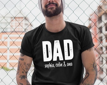 Personalized Dad Shirt with Kids Names | Father's Day Gift