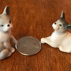 French Bulldog Miniature Dog Figurine Germany Lot of 2 Vintage