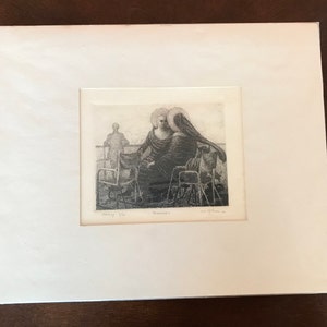 Jim Egleson Etching titled &quot;Voyagers&quot; numbered 7 of 25, pencil signed matted