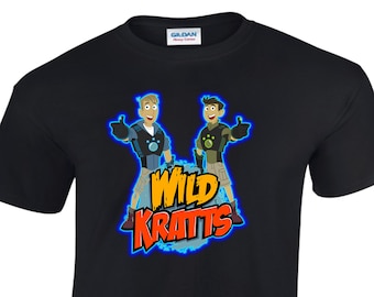 Jaxia Wild Kratts KidsCotton Youth Crewneck T-Shirt,Boys and Girls,White