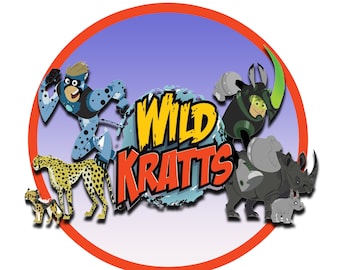 STICKERS Wild Kratts to the Rescue Decals 7" and Pair of 3"