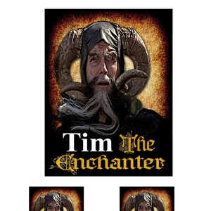 STICKERS Tim the Enchanter Decals 7&quot; and Pair of 3&quot;