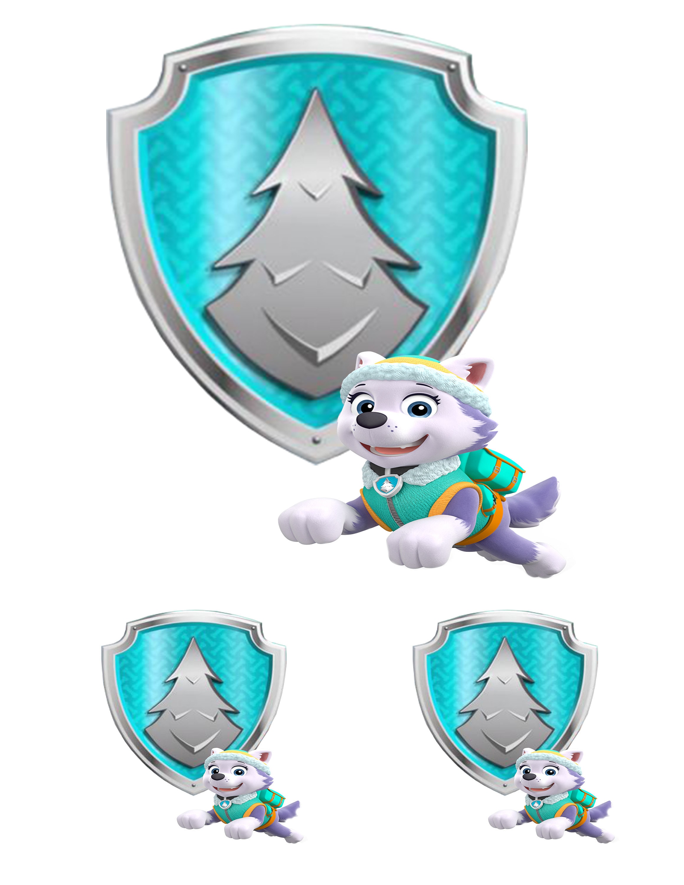 STICKERS Paw Patrol Badge Everest Decals 7 and Pair of | Etsy