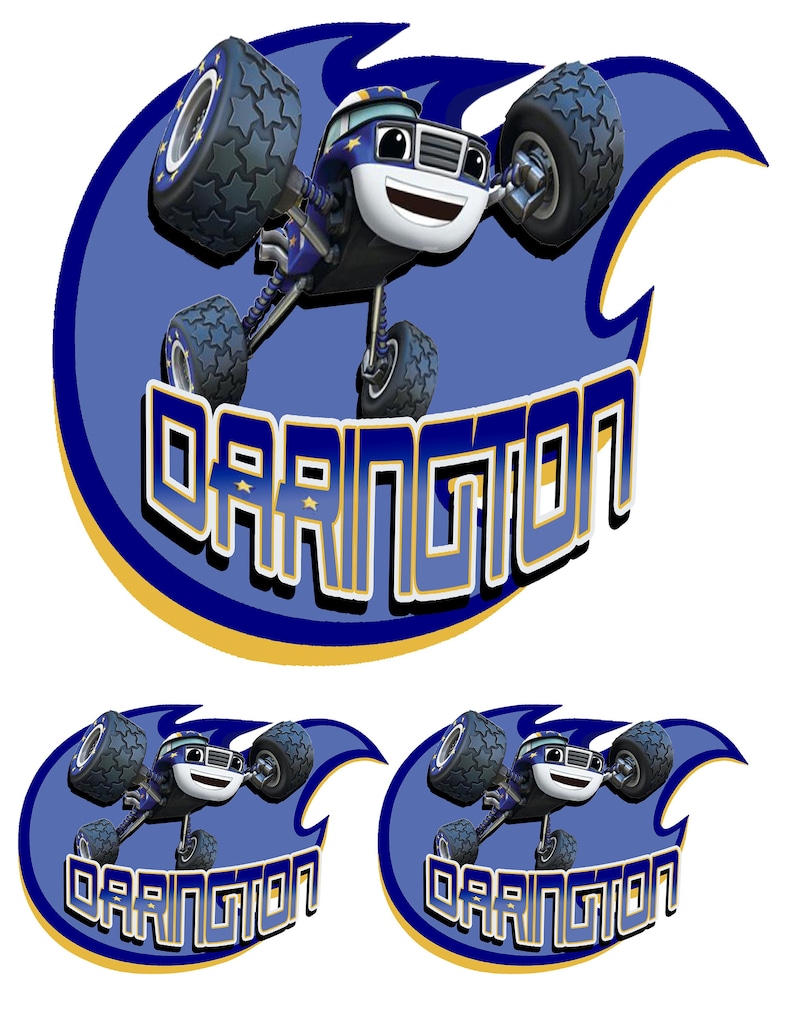 STICKERS Blaze and the Monsters Machines Darington Decals Etsy