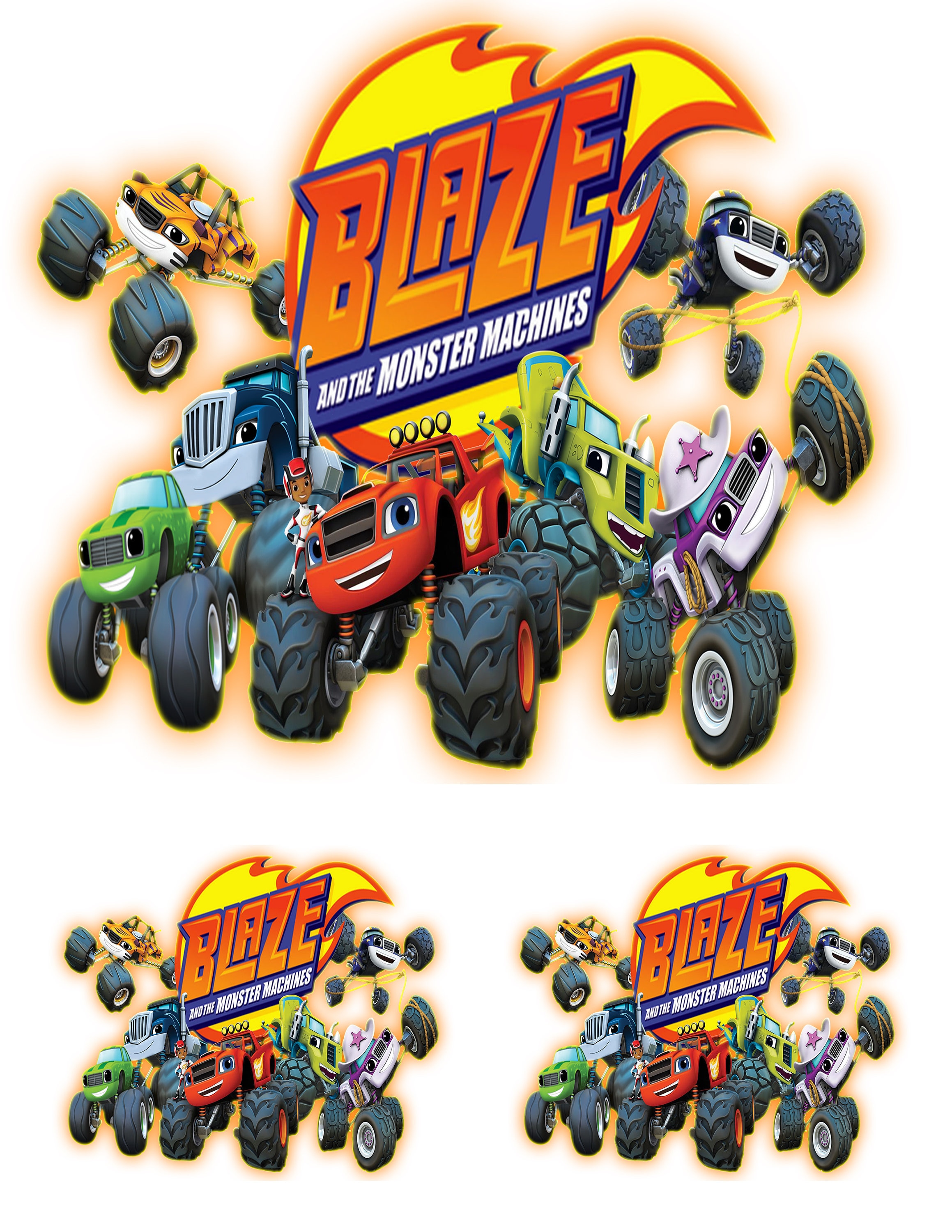 Blaze Cartoon Pickle Sticker Bumper Decal ''SIZES'' Blaze Cartoon Pickle Sticker Bumper Decal ''SIZES''