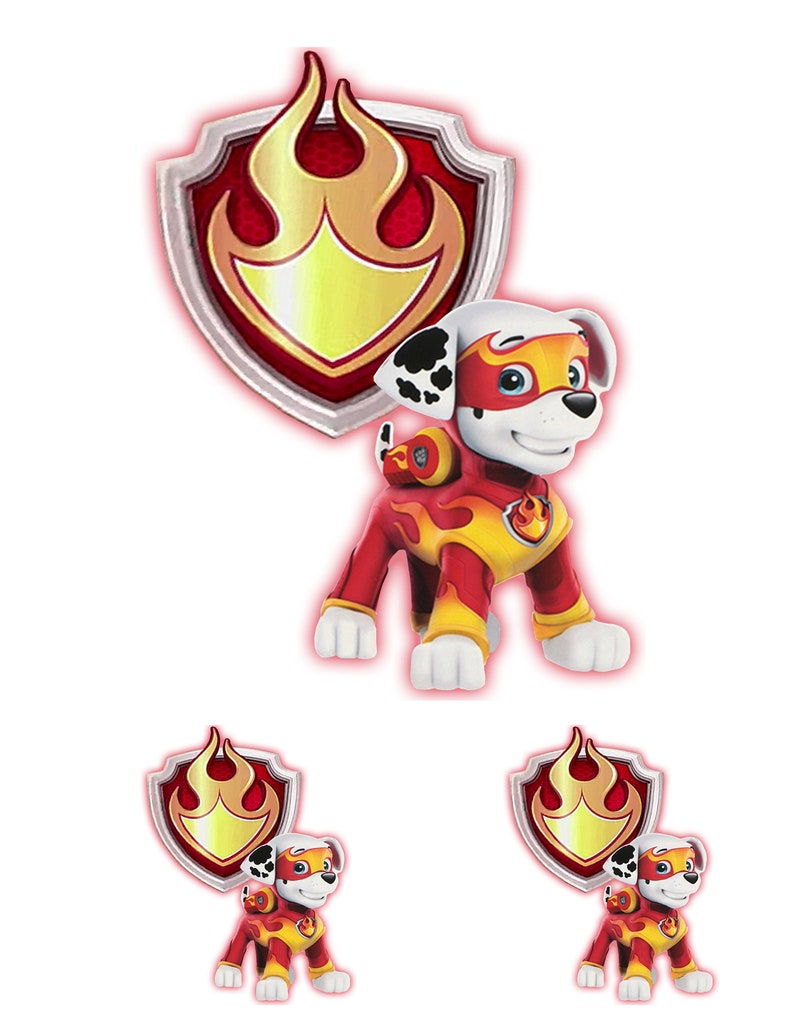 STICKERS Paw Patrol Mighty Pups Marshal Decals 7 and Etsy